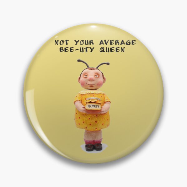 Item preview, Not Your Average Bee-uty Queen – Funny Whimsical Bee Girl Art designed and sold by NatalieVerveArt.