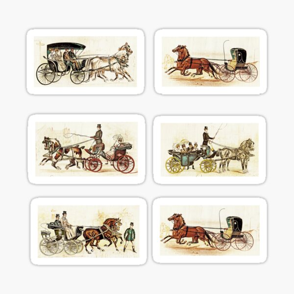 Item preview, Elegant Vintage Horse Drawn Carriage Pattern designed and sold by tanjica.