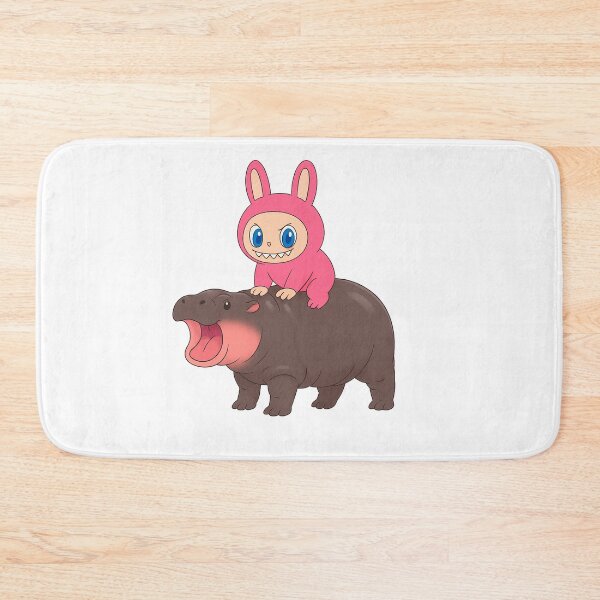 Item preview, Labubu Rides Moo Deng Macaron designed and sold by YourDreamyDesign.