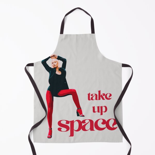 Item preview, Take Up Space - proud stance woman wide leg pose with bold red tights font vintage retro designed and sold by RabbitHoleThings.