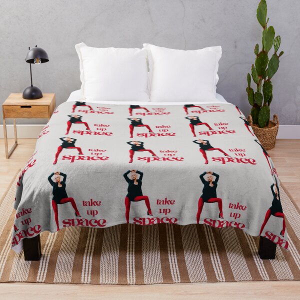 Item preview, Take Up Space - proud stance woman wide leg pose with bold red tights font vintage retro designed and sold by RabbitHoleThings.