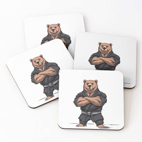 Item preview, Mat Enforcer Bear - fierce BJJ bear  designed and sold by Martial-Art-23.