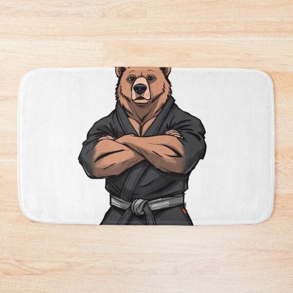 Item preview, Mat Enforcer Bear - fierce BJJ bear  designed and sold by Martial-Art-23.