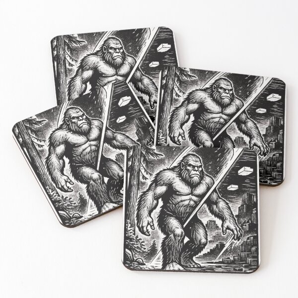Item preview, BIGFOOT (B&W) - Warping Into Reality designed and sold by CleverCulture.