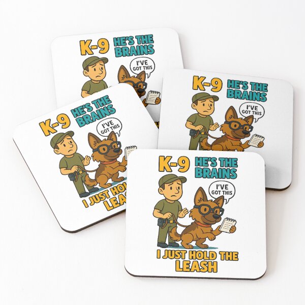 Item preview, K-9 He’s The Brains I Just Hold The Leash designed and sold by RoliPictures.