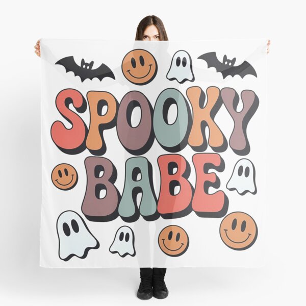 Item preview, Spooky Babe Retro Halloween Sticker – Cute Ghosts, Smiley Faces & Bats Aesthetic Design designed and sold by ParaverseDasia.