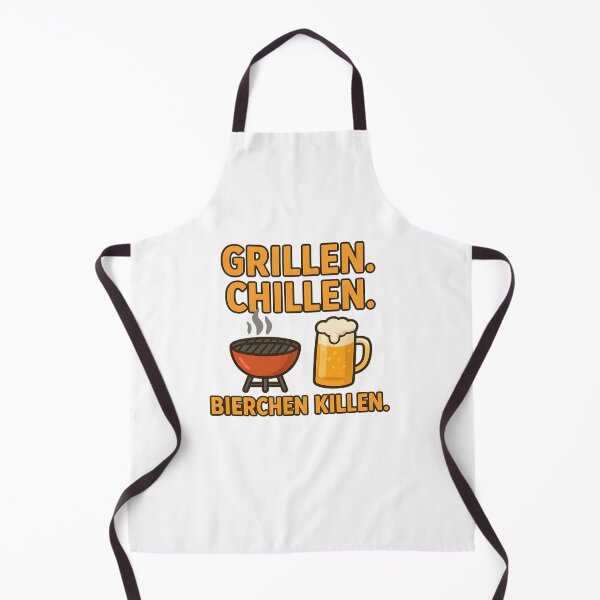Item preview, Grilling, chilling, drinking beer – Funny BBQ saying designed and sold by Boule1979.