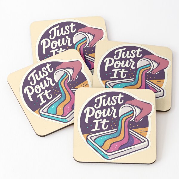 Item preview,  Just Pour It – Funny Resin Art Sticker designed and sold by Timeless Design.