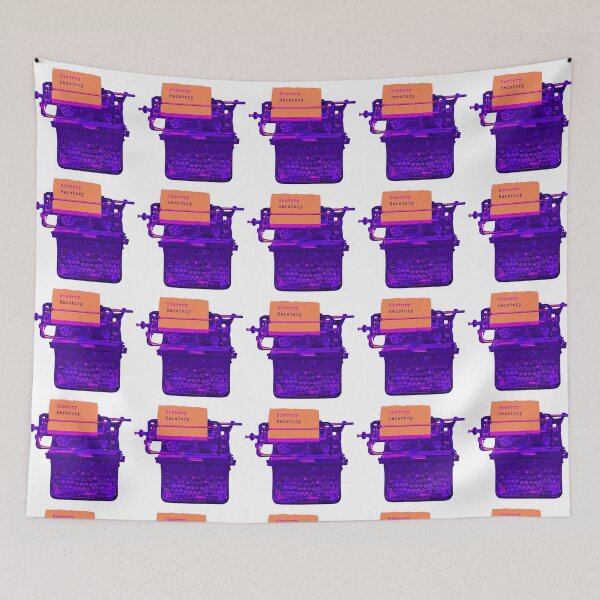 Item preview, Make History Herstory - antique typewriter bold pop colors orange purple blue vintage retro designed and sold by RabbitHoleThings.