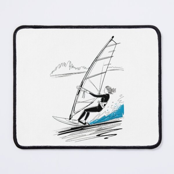 Item preview, Dynamic Female Wind Surfer Ride designed and sold by ShadowAndSlate.