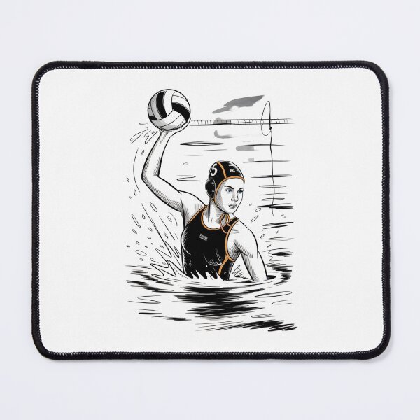 Item preview, Dynamic Female Water Polo Player Throw designed and sold by ShadowAndSlate.