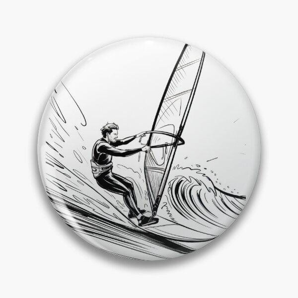 Item preview, Dynamic Male Wind Surfer Wave Ride designed and sold by ShadowAndSlate.
