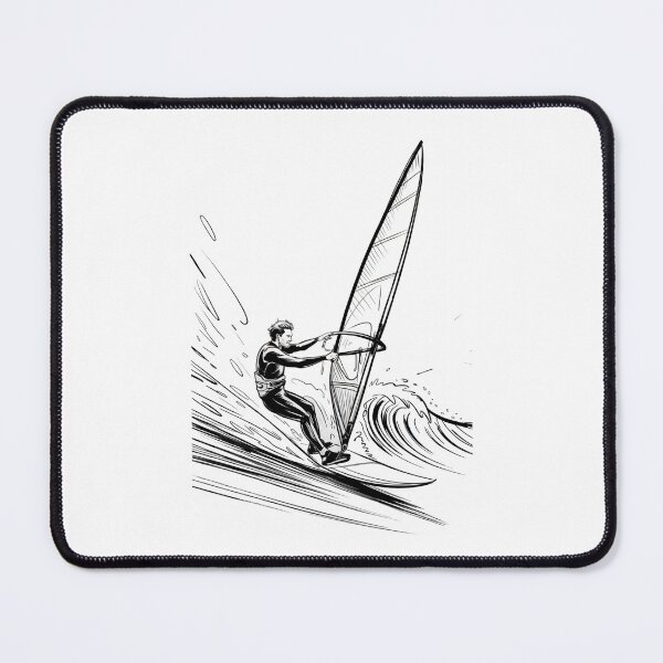 Item preview, Dynamic Male Wind Surfer Wave Ride designed and sold by ShadowAndSlate.