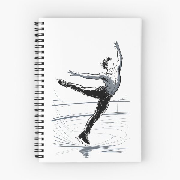 Item preview, Dynamic Male Ice Skater Spin designed and sold by ShadowAndSlate.
