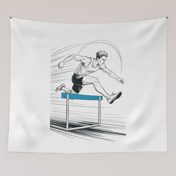 Item preview, Dynamic Male Hurdler Clear designed and sold by ShadowAndSlate.