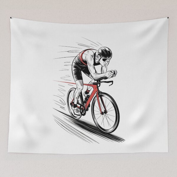 Item preview, Dynamic Male Road Cyclist Racer designed and sold by ShadowAndSlate.