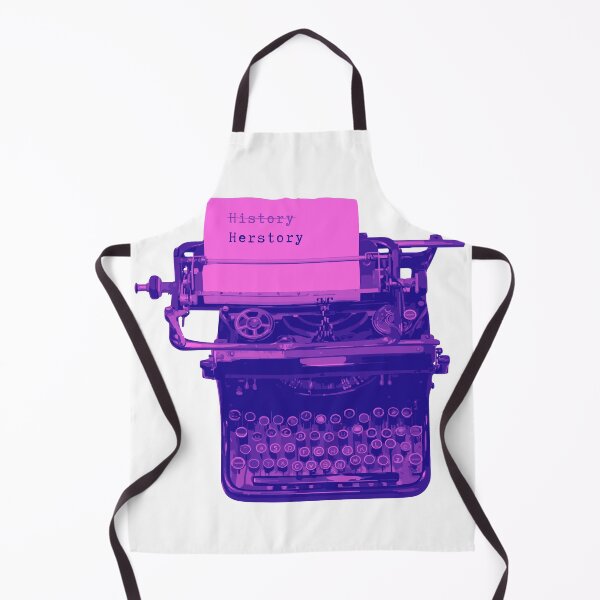 Item preview, Make History Herstory - antique typewriter bold pink purple pop colors vintage retro designed and sold by RabbitHoleThings.