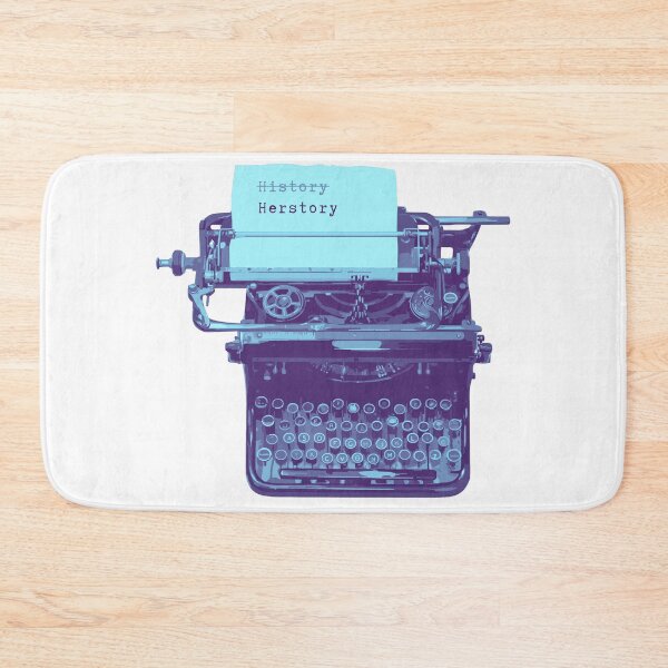 Item preview, Make History Herstory - antique typewriter bold pop colors vintage retro designed and sold by RabbitHoleThings.