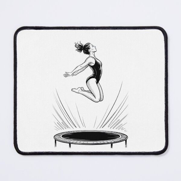 Item preview, Dynamic Female Trampolinist Jump designed and sold by ShadowAndSlate.