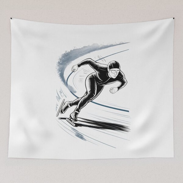 Item preview, Dynamic Male Speed Skater Turn designed and sold by ShadowAndSlate.