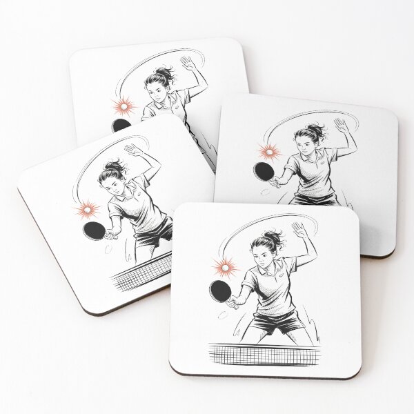 Item preview, Dynamic Female Table Tennis Player designed and sold by ShadowAndSlate.