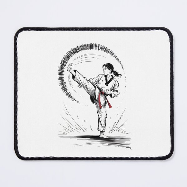 Item preview, Dynamic Female Taekwondo Kick designed and sold by ShadowAndSlate.