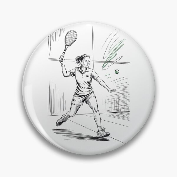 Item preview, Dynamic Female Squash Player Action designed and sold by ShadowAndSlate.