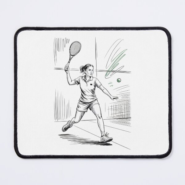 Item preview, Dynamic Female Squash Player Action designed and sold by ShadowAndSlate.