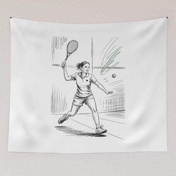 Item preview, Dynamic Female Squash Player Action designed and sold by ShadowAndSlate.