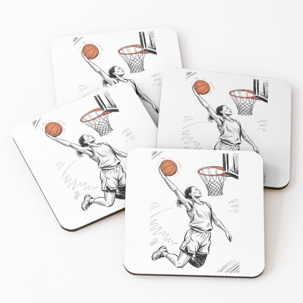 Item preview, Dynamic Female Basketball Layup designed and sold by ShadowAndSlate.
