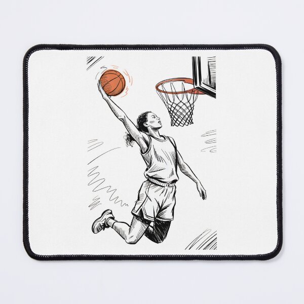 Item preview, Dynamic Female Basketball Layup designed and sold by ShadowAndSlate.