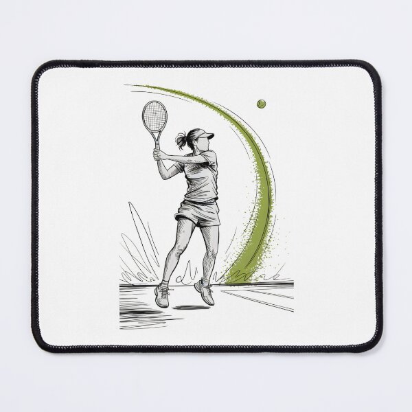 Item preview, Dynamic Female Tennis Player Forehand designed and sold by ShadowAndSlate.