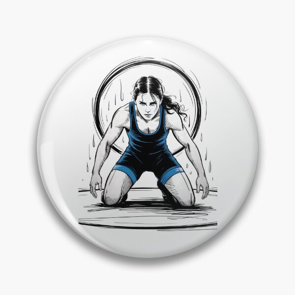 Item preview, Dynamic Female Wrestler Ready Pose designed and sold by ShadowAndSlate.