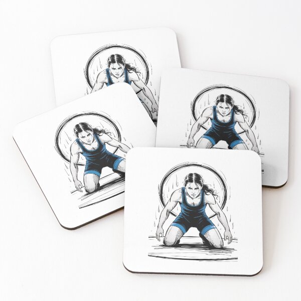 Item preview, Dynamic Female Wrestler Ready Pose designed and sold by ShadowAndSlate.