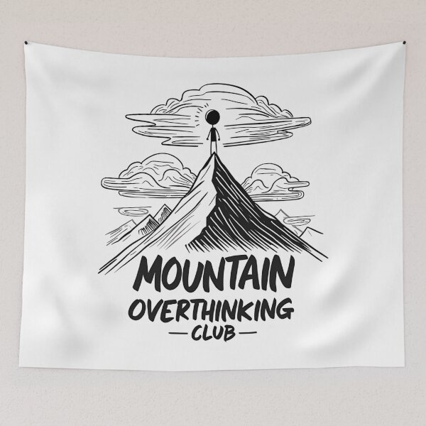 Item preview, Mountain Overthinking Club designed and sold by VibeTCreations.