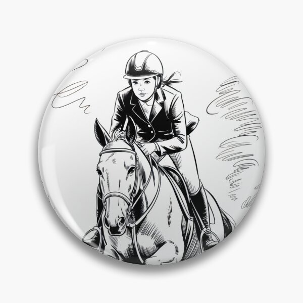 Item preview, Dynamic Female Horse Rider Jumping designed and sold by ShadowAndSlate.
