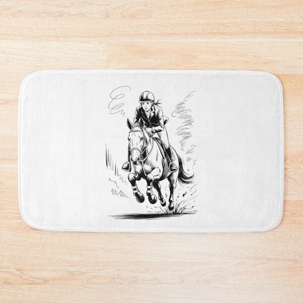 Item preview, Dynamic Female Horse Rider Jumping designed and sold by ShadowAndSlate.