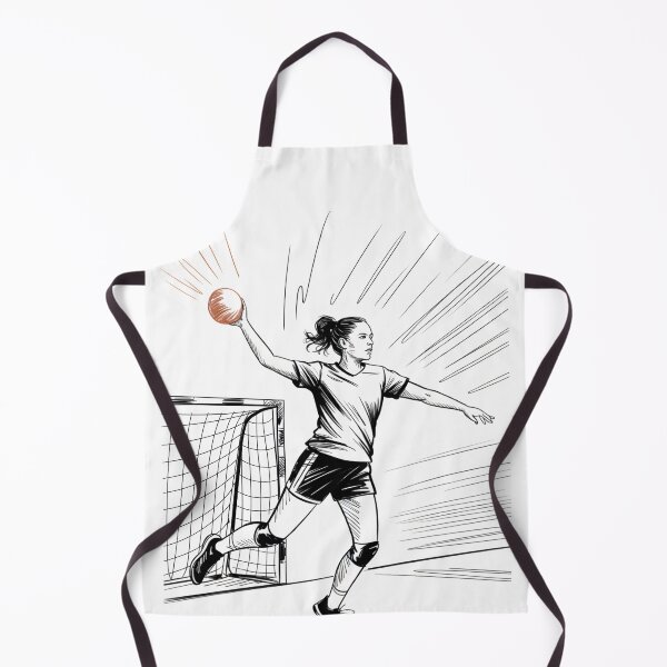 Item preview, Dynamic Female Handball Player Throw designed and sold by ShadowAndSlate.