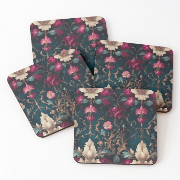 Item preview,  Victorian Gothic Floral Pattern in Rich Jewel Tones – Dark Romantic Aesthetic Design designed and sold by dreamparlor.