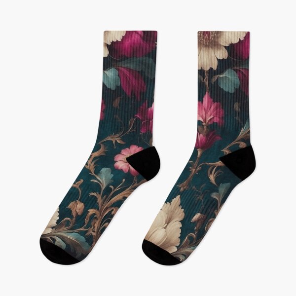 Item preview,  Victorian Gothic Floral Pattern in Rich Jewel Tones – Dark Romantic Aesthetic Design designed and sold by dreamparlor.