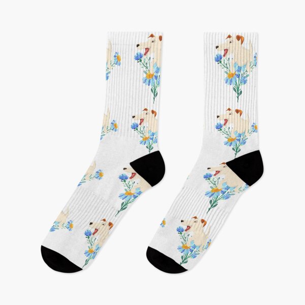 Item preview, Happy Dog with Floral Background designed and sold by olenapetol.