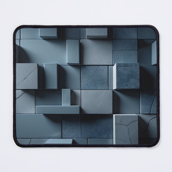 Item preview, 3D Blue Geometric Blocks with Cracks designed and sold by sneidere9dace.