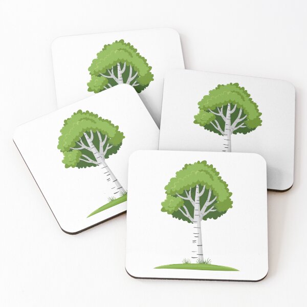 Item preview, Birch tree with leaves, spring or summer, green foliage, home, forest and garden decoration, silver birch, warty birch, European white birch, weeping birch (Betula pendula) designed and sold by Danler.