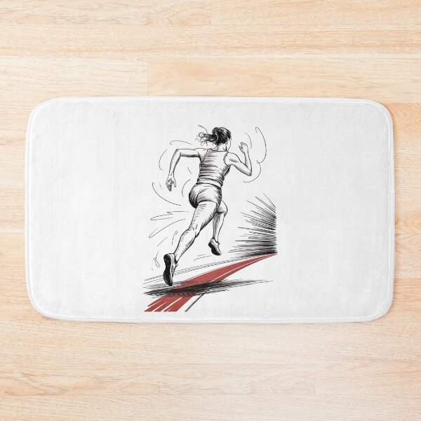 Item preview, Dynamic Female Sprinter On Track designed and sold by ShadowAndSlate.