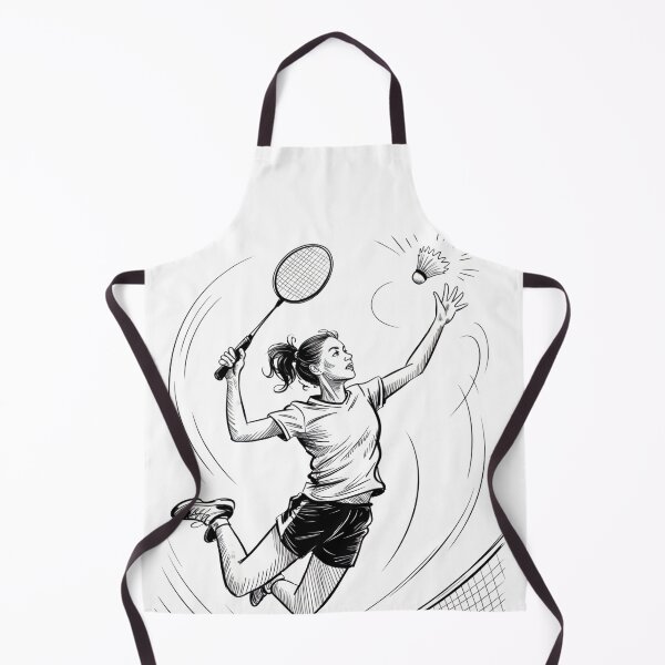 Item preview, Dynamic Female Badminton Jump Smash designed and sold by ShadowAndSlate.