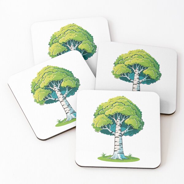 Item preview, Birch tree with leaves, spring or summer, green foliage, home, forest and garden decoration, silver birch, warty birch, European white birch, weeping birch (Betula pendula) designed and sold by Danler.