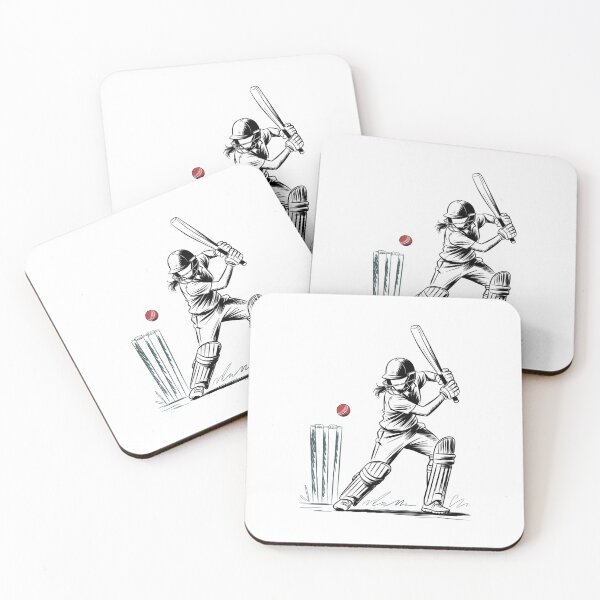 Item preview, Dynamic Female Cricket Batter designed and sold by ShadowAndSlate.