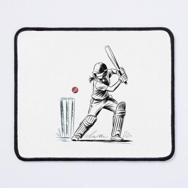 Item preview, Dynamic Female Cricket Batter designed and sold by ShadowAndSlate.