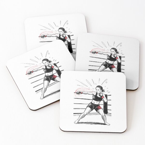 Item preview, Dynamic Female MMA Fighter Punch designed and sold by ShadowAndSlate.