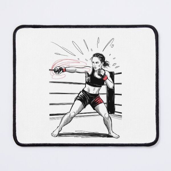 Item preview, Dynamic Female MMA Fighter Punch designed and sold by ShadowAndSlate.